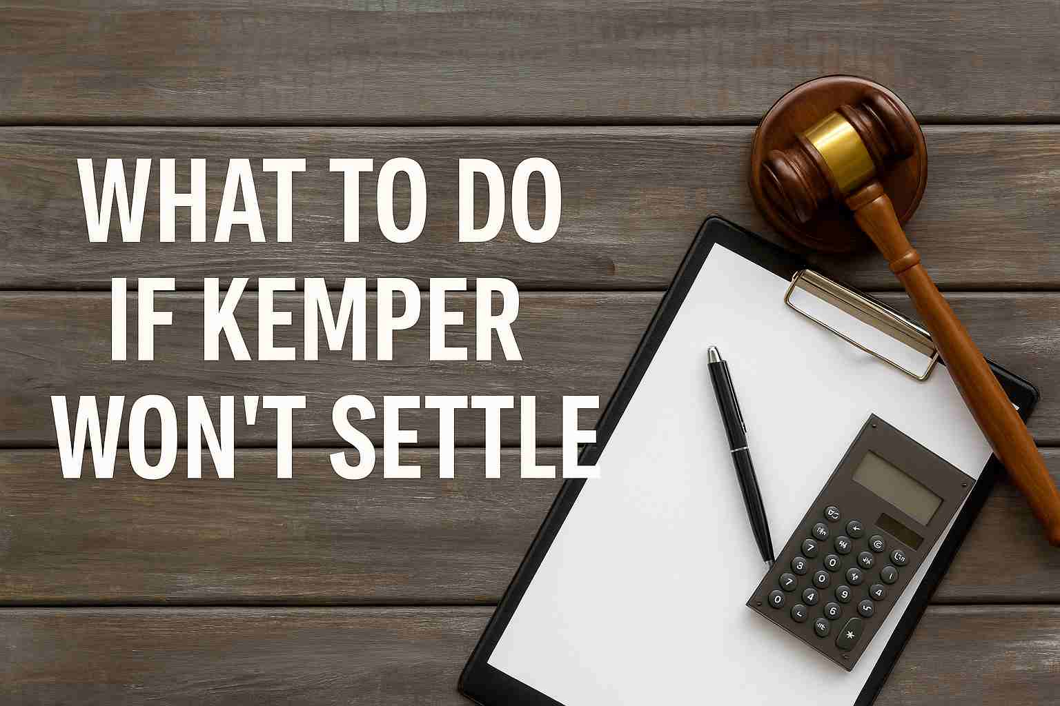What to Do If Kemper Won’t Settle