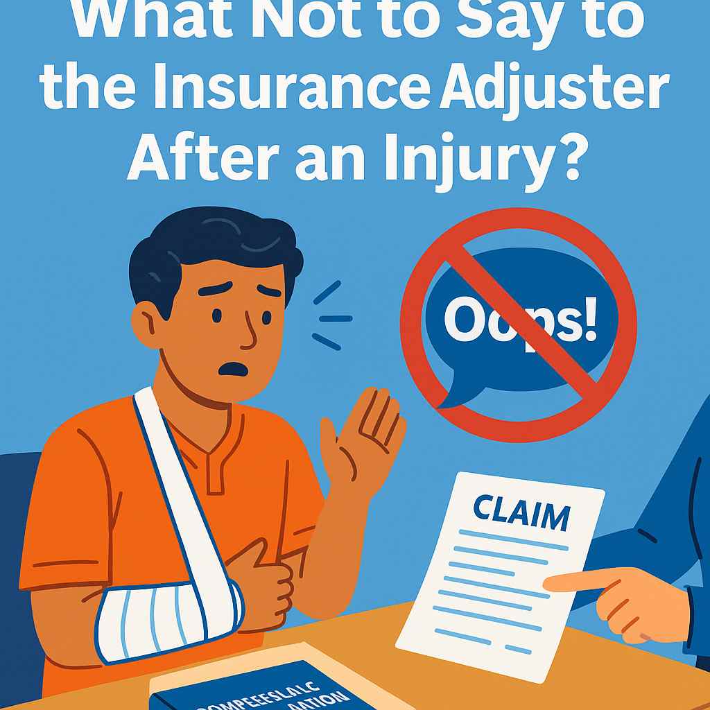What Not to Say to the Insurance Adjuster After an Injury