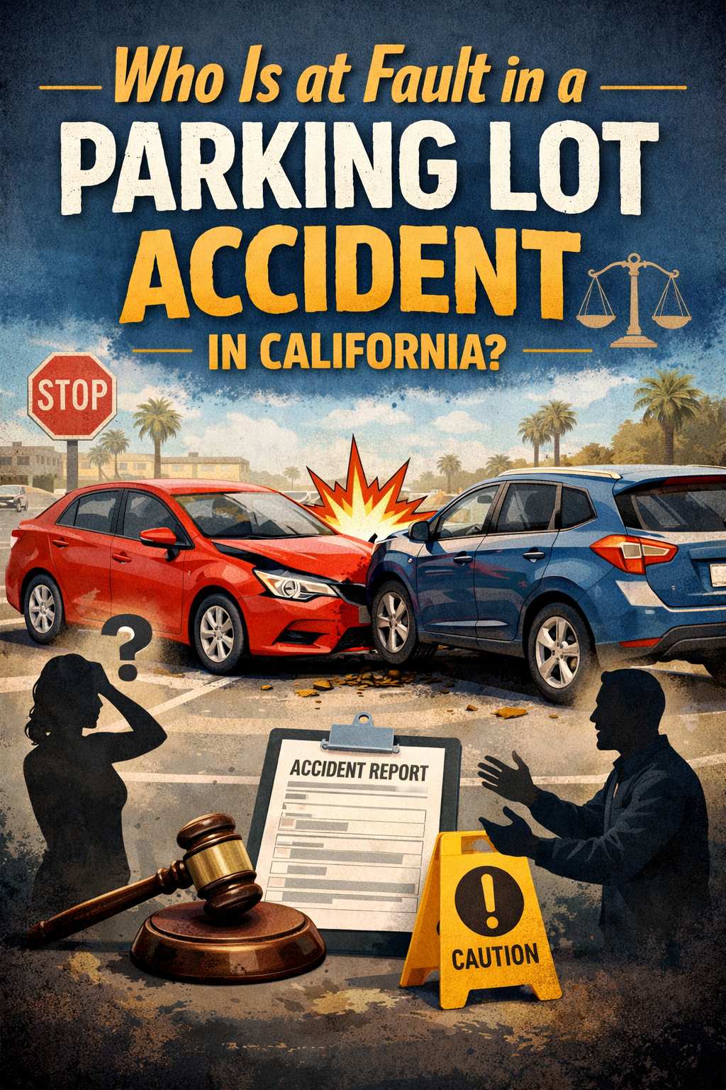 Who Is at Fault in a Parking Lot Accident in California?
